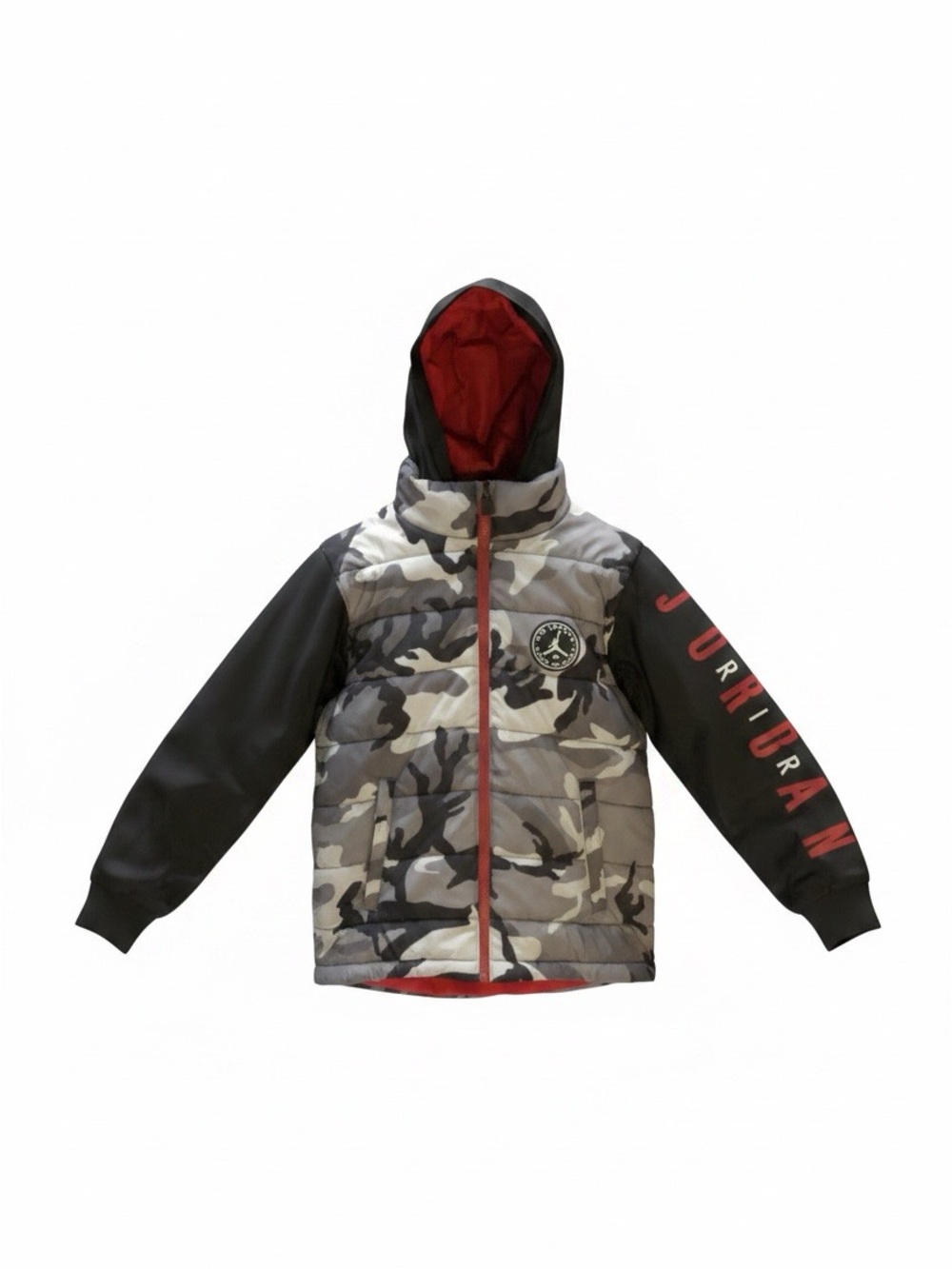 Jordan Kids' Camo Puffer Hoodie Jacket Coat Activewear Sporty Streetwear Skater